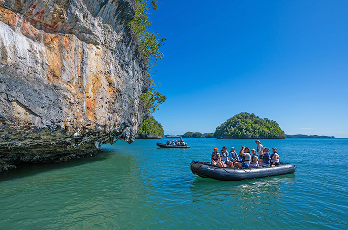 Scenic Eclipse guests in Arguni Island, Indonesia