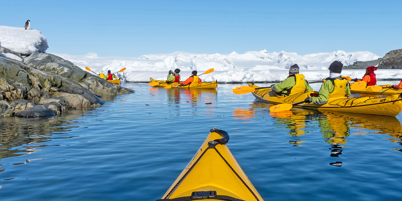 Kayaking at Prospect Point, Antarctica