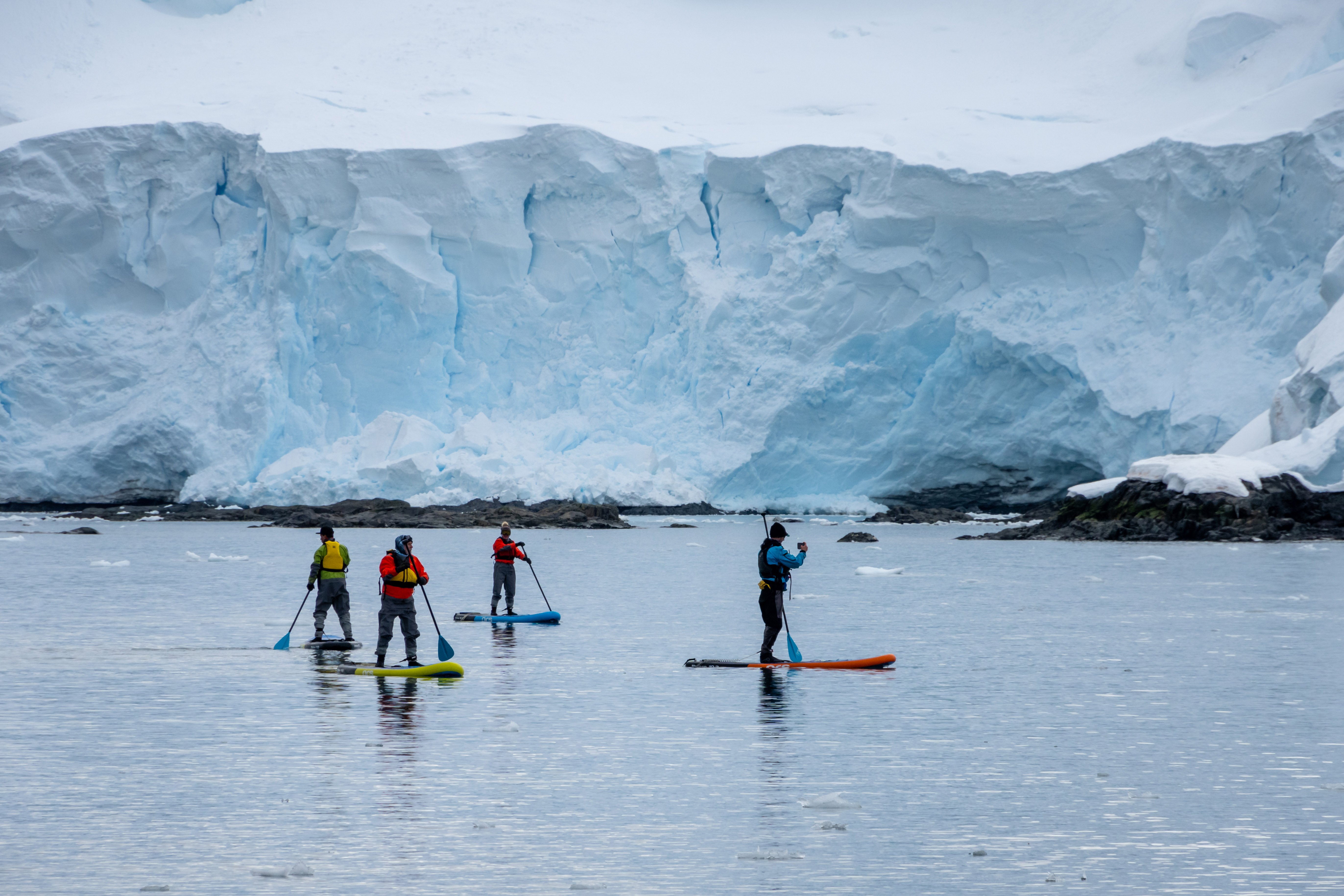 Stand-up Paddleboarding, Mikkelsen Harbour, Antarctica