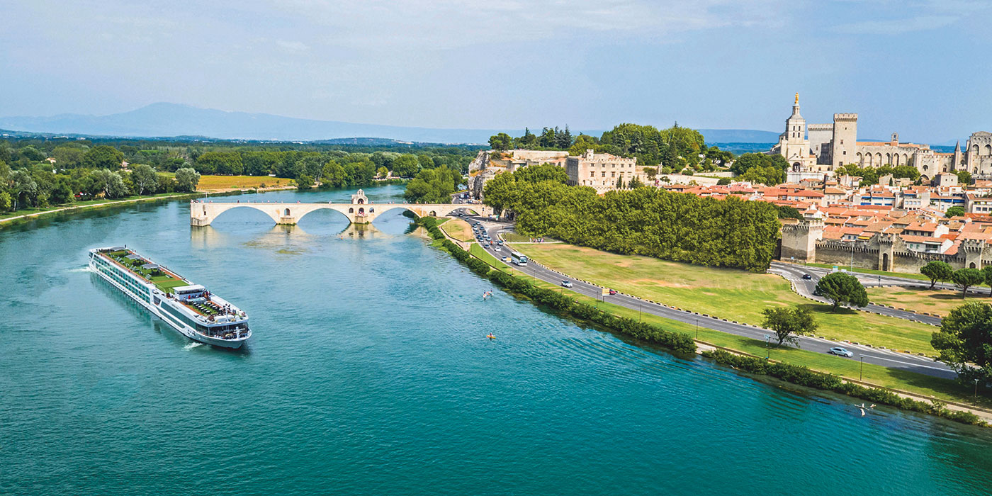 Scenic Sapphire cruising in Avignon, France