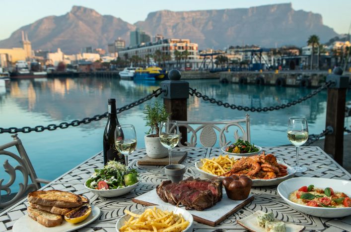 Restaurant at the Victoria and Alfred Hotel in Cape Town, South Africa