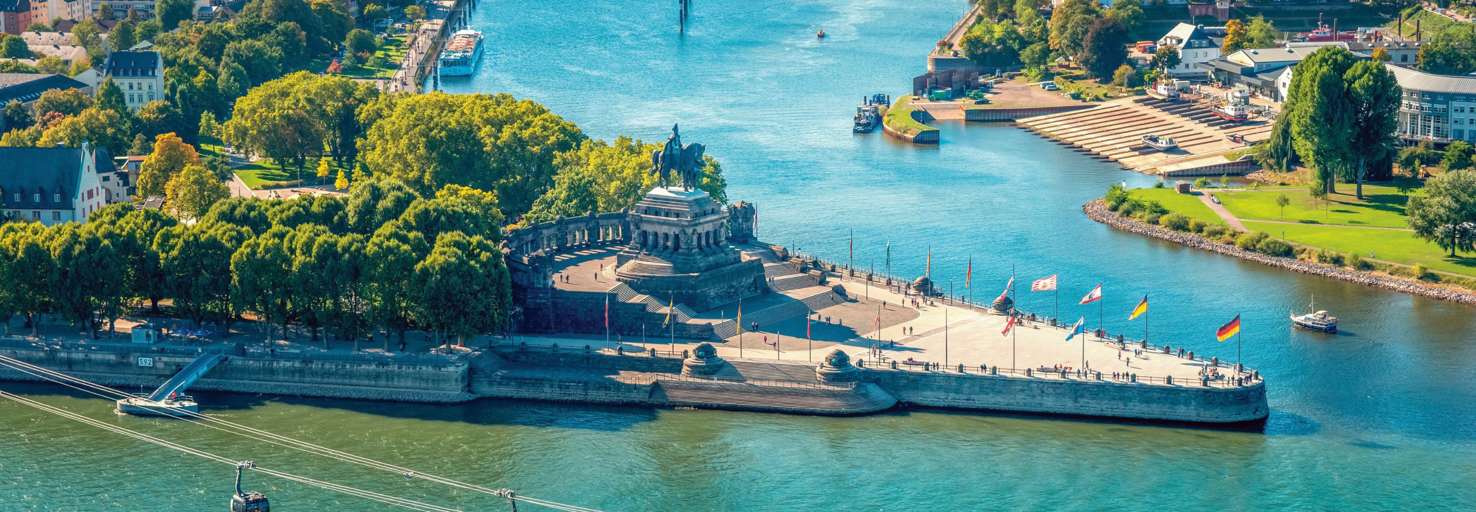 Deutsches Eck in Koblenz, Germany