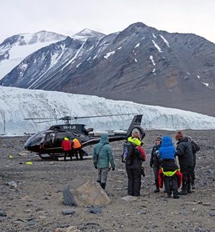 Scenic Eclipse Helicopter excursion in McMurdo Dry Valleys, East Antarctica