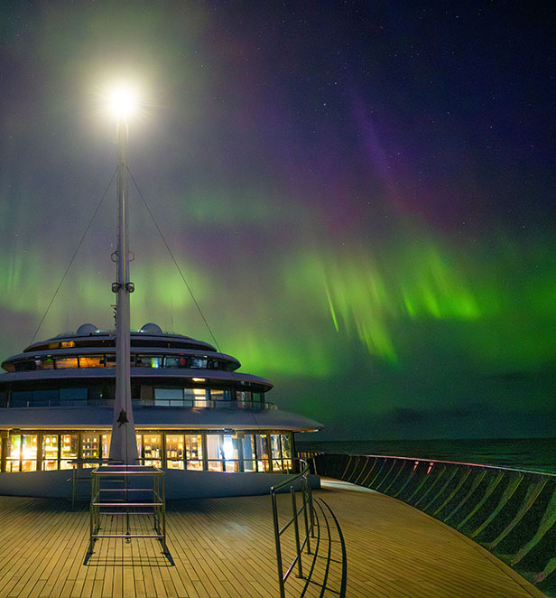 Northern Lights view on the Observation Deck, Scenic Eclipse