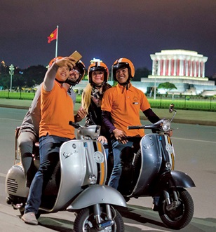 Vespa foodie tour in Hanoi, Vietnam