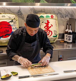 Sushi demonstration on Scenic Eclipse II