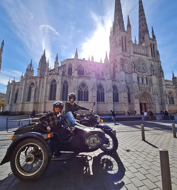 Scenic Freechoice retro motorbike tour in Bordeaux, France