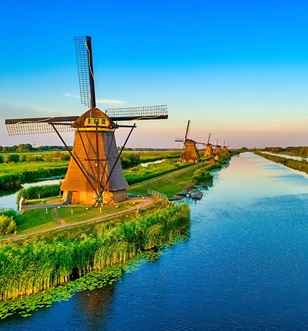 World Heritage-listed windmills, Kinderdjik, Netherlands