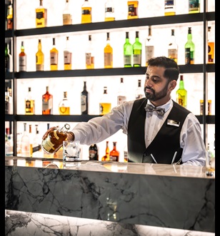 Scenic eclipse bartender