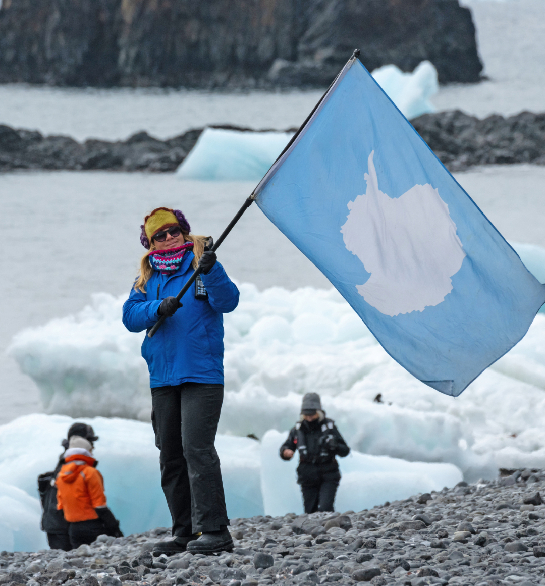 Antarctica flag Scenic Eclipse discovery voyage