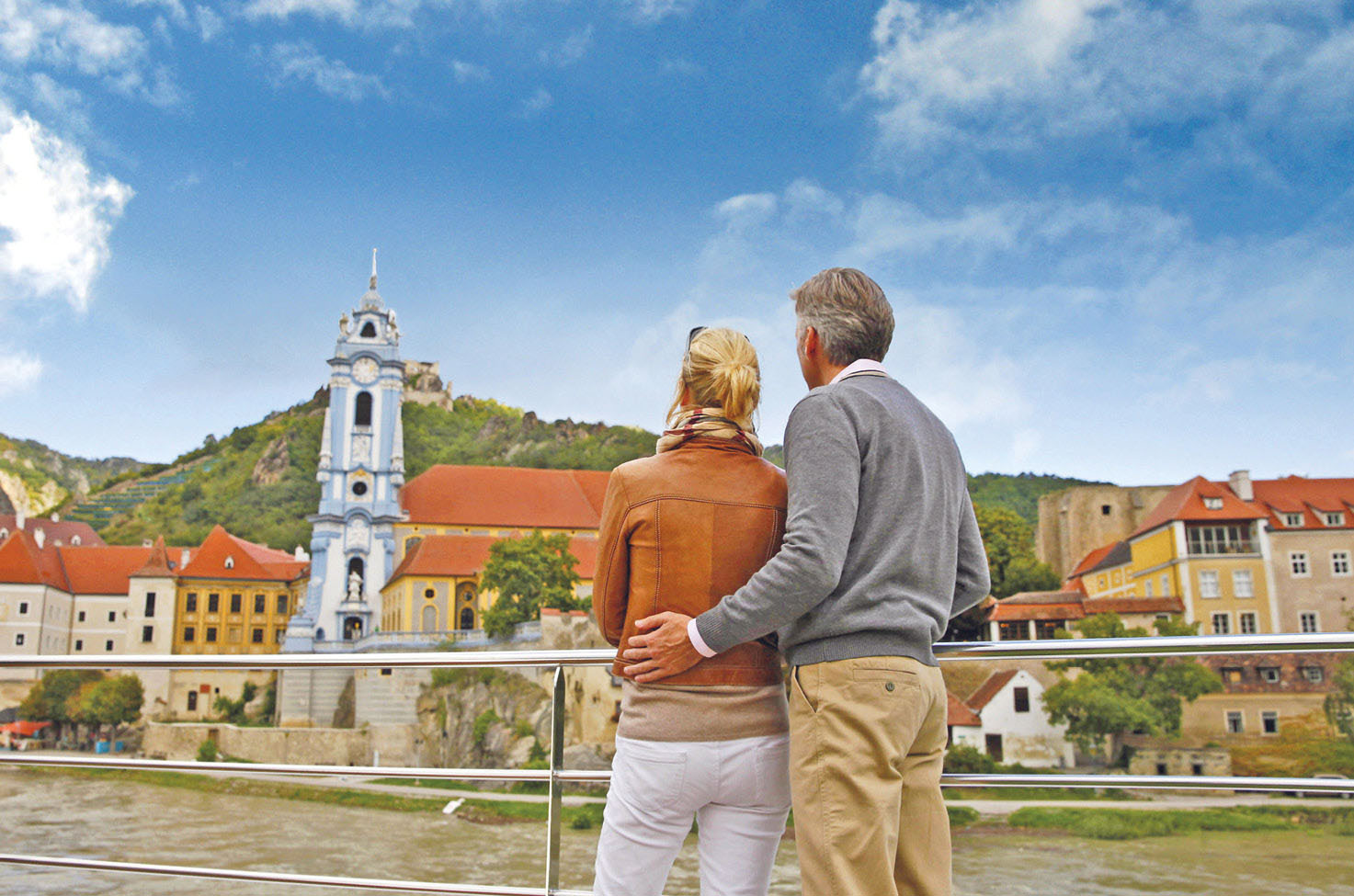 Guests overlooking Passau, Germany
