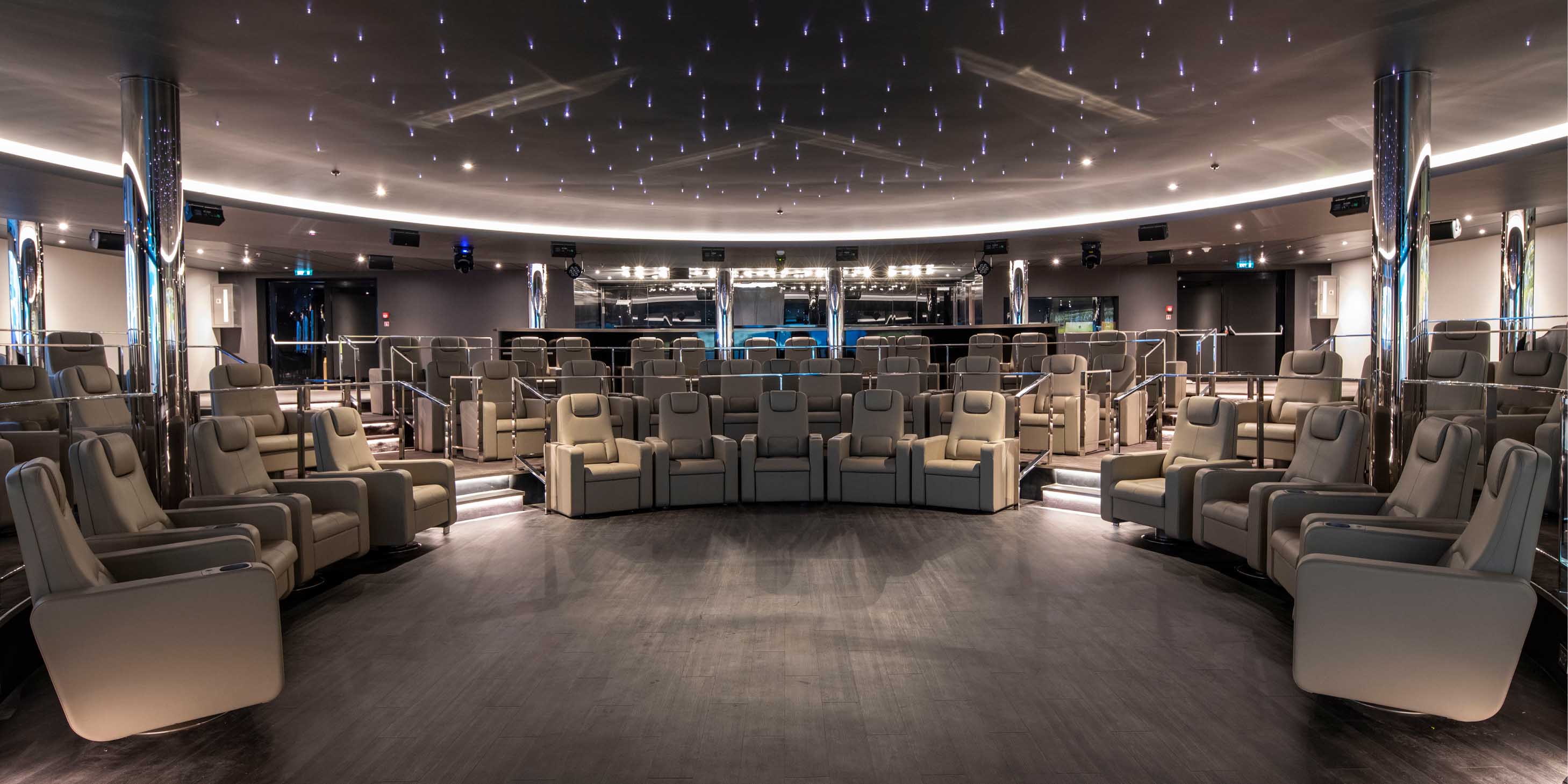 theatre on board an ultra-luxury discovery yacht