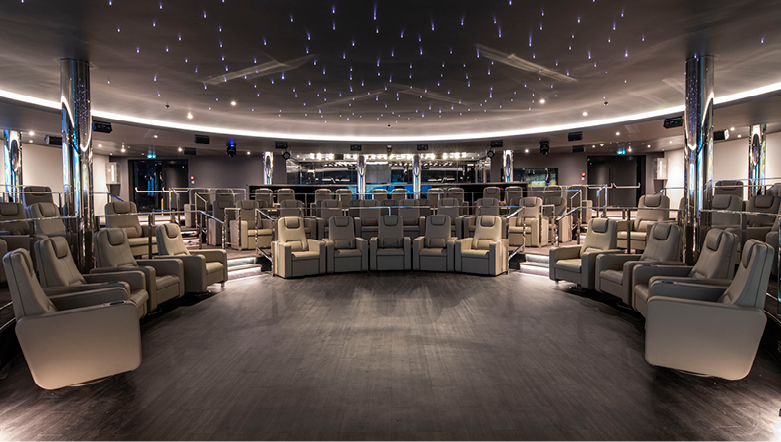 theatre on board an ultra-luxury discovery yacht